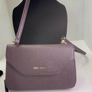 Nine West Brown Crossbody Bag with detachable Wallet